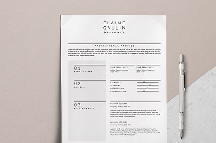 Simple Resume Design / Elaine