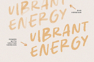 Vibrant Energy - Quotable SVG Font