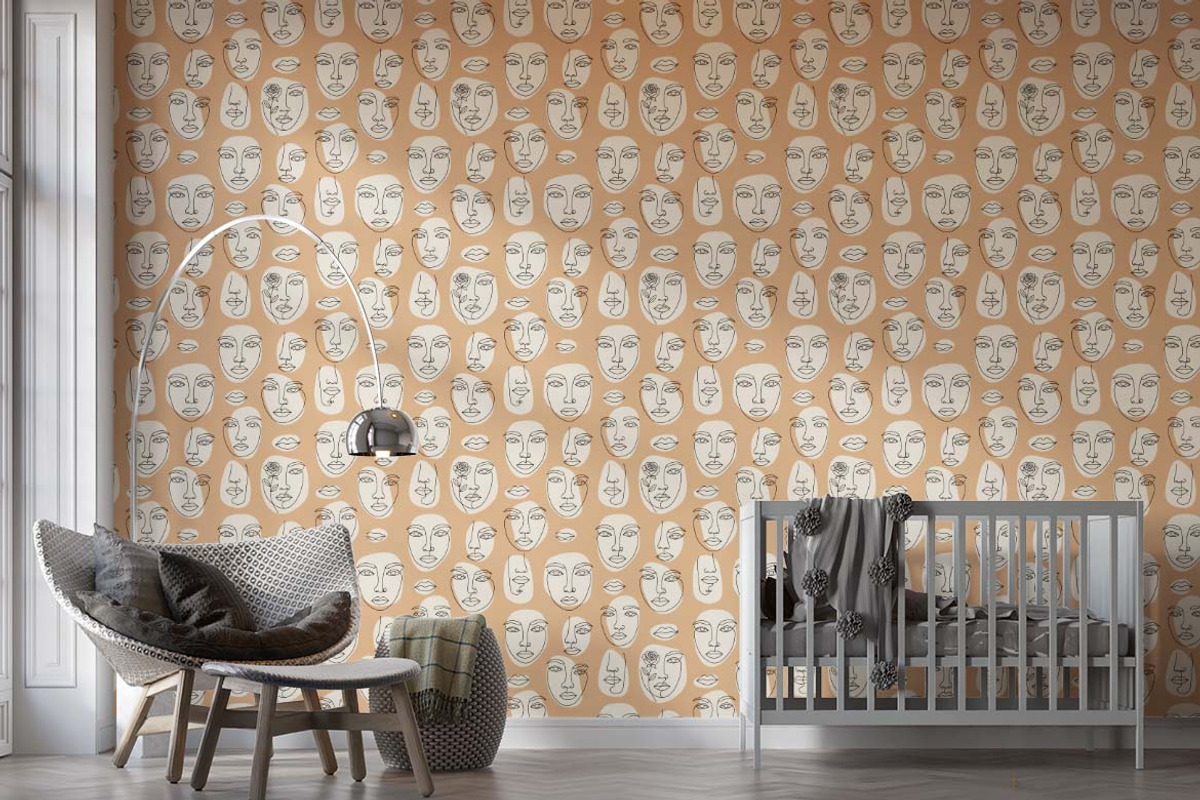 One-Line Minimalist face Patterns, a Pattern Graphic by one-touch (Photo 17 of 18)