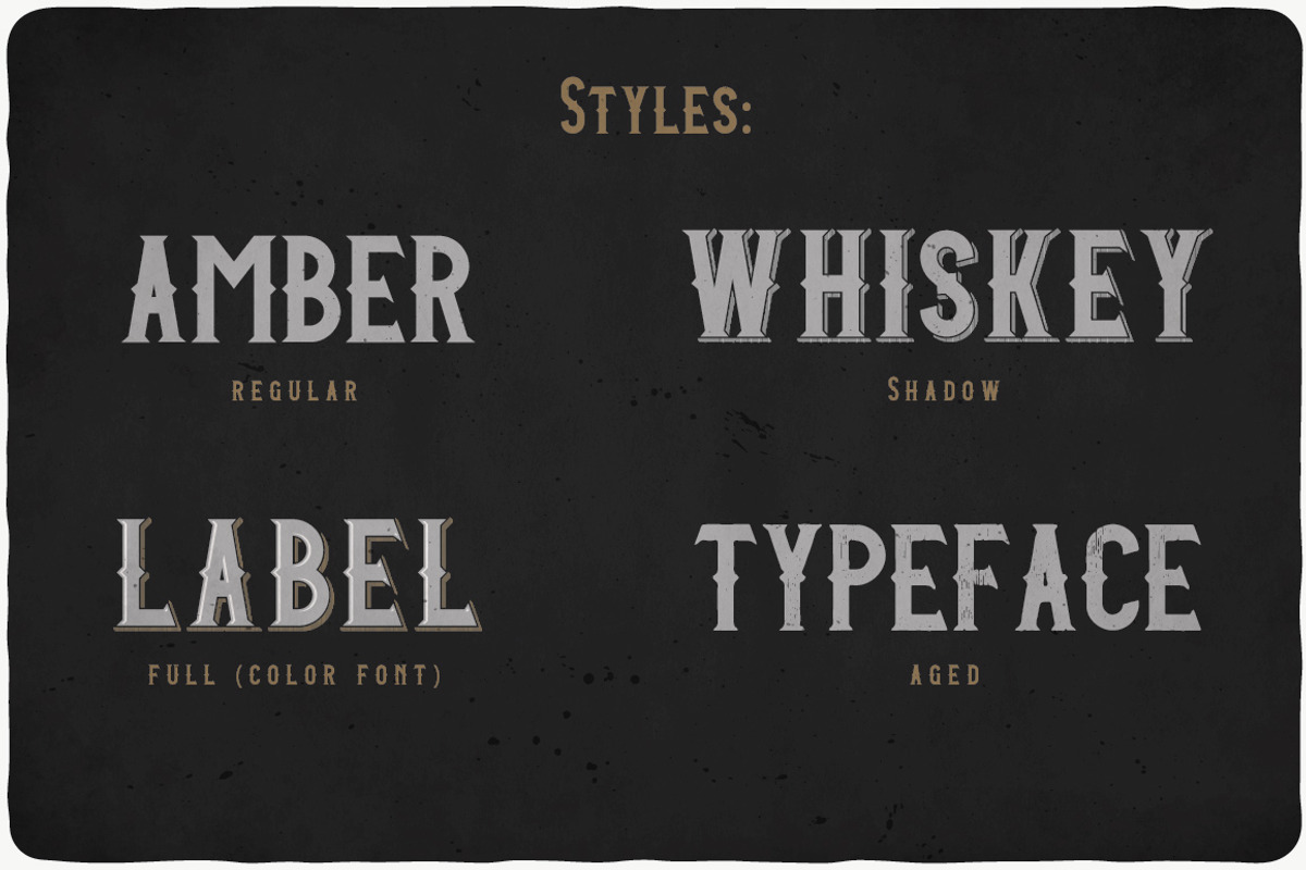Amber Whiskey Typeface preview 4