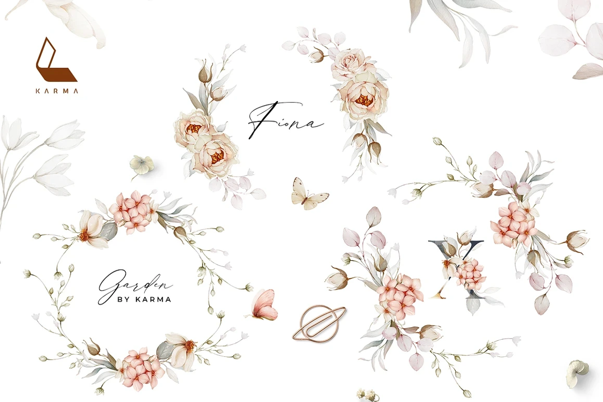 1K+ Belle Watercolor Floral Bundle, an Illustration by Karma (Photo 6 of 54)