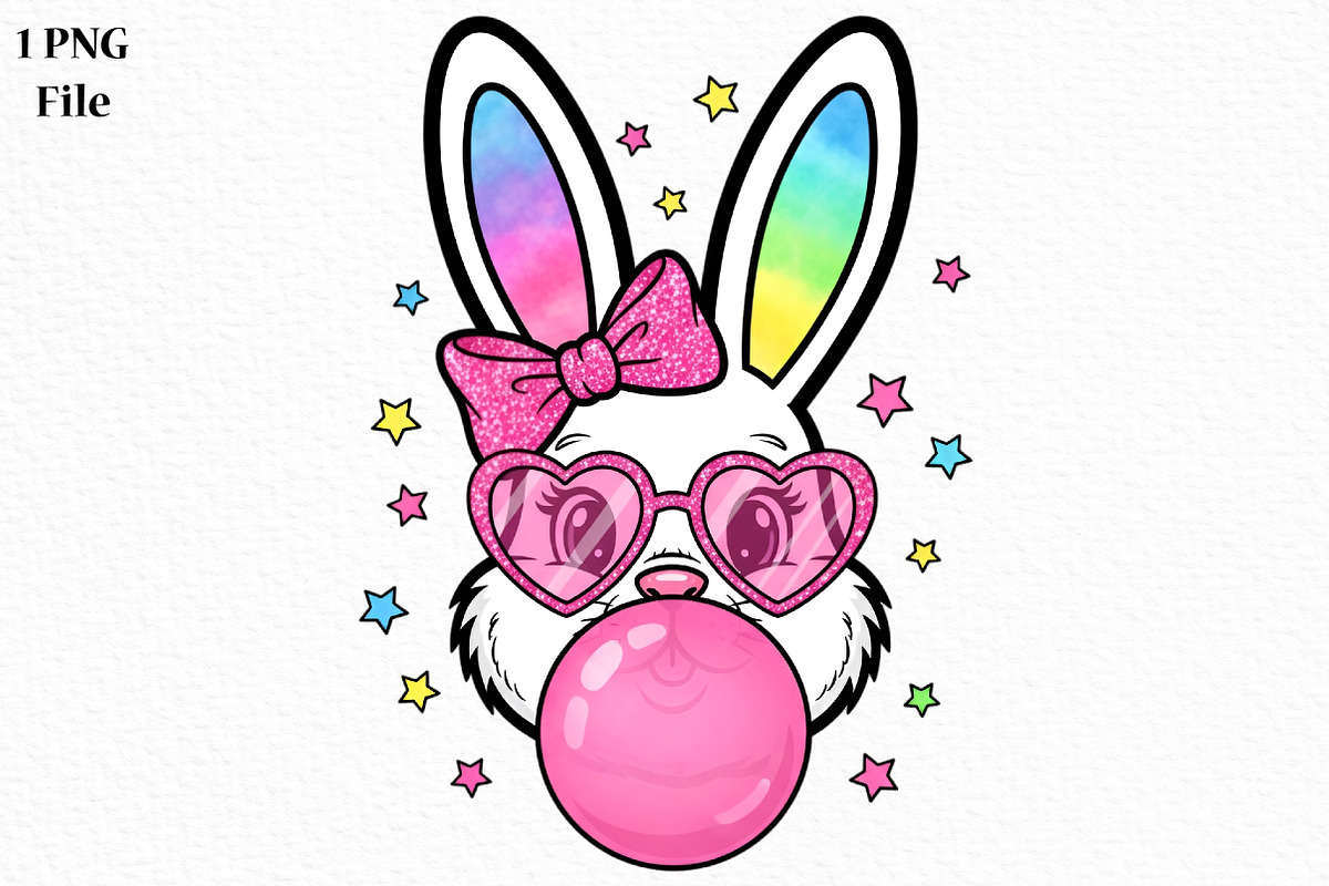 Pink Glitter Easter Bunny Coquette, an Illustration by Canvas Craft (Photo 1 of 6)