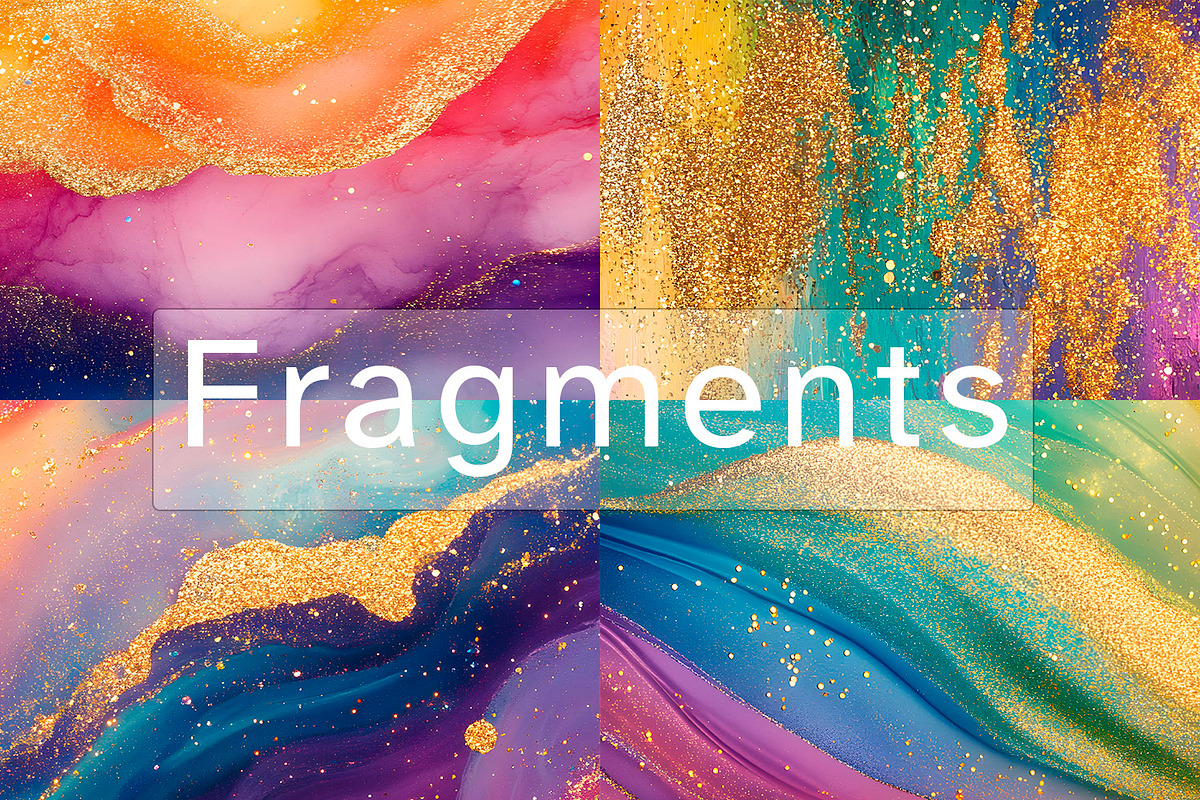 Abstract Backgrounds - Ink & Gold, a Background Graphic by ArtIrisArt (Photo 5 of 5)