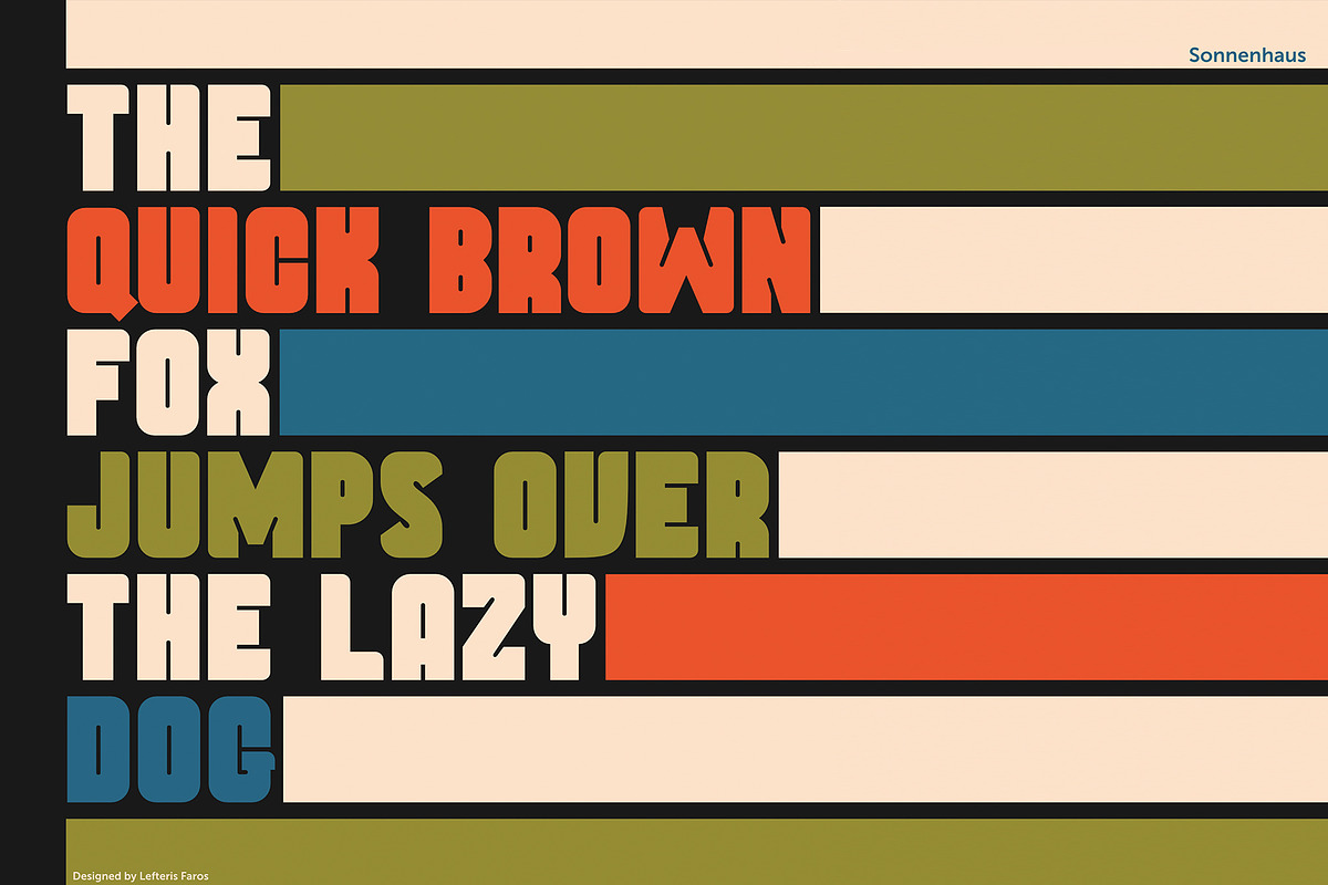 Sonnenhaus - Display Font, a Font by Lefteris Faros (Photo 4 of 5)