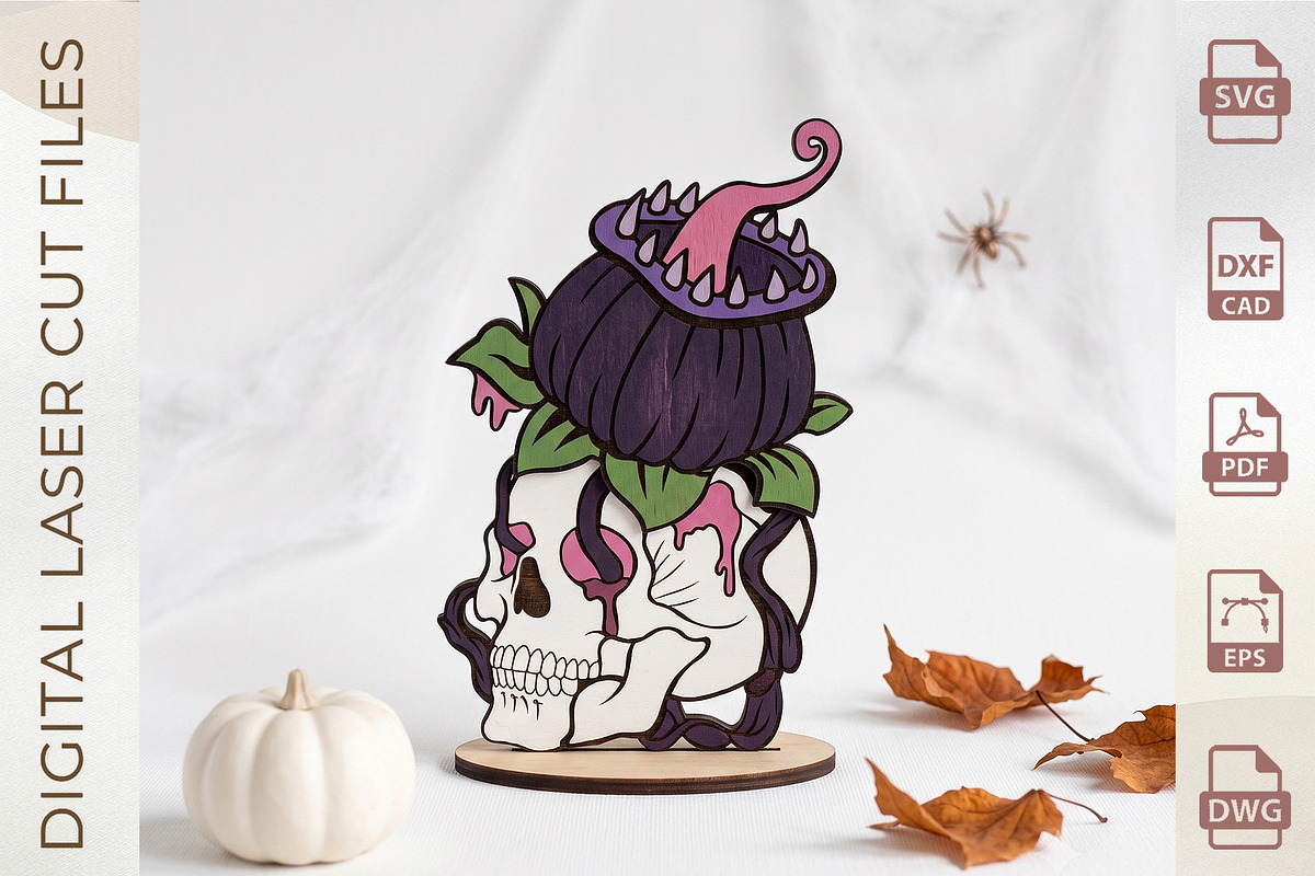 Spooky Monster Plant Bundle, an Object Graphic by WoodoraCut (Photo 4 of 6)