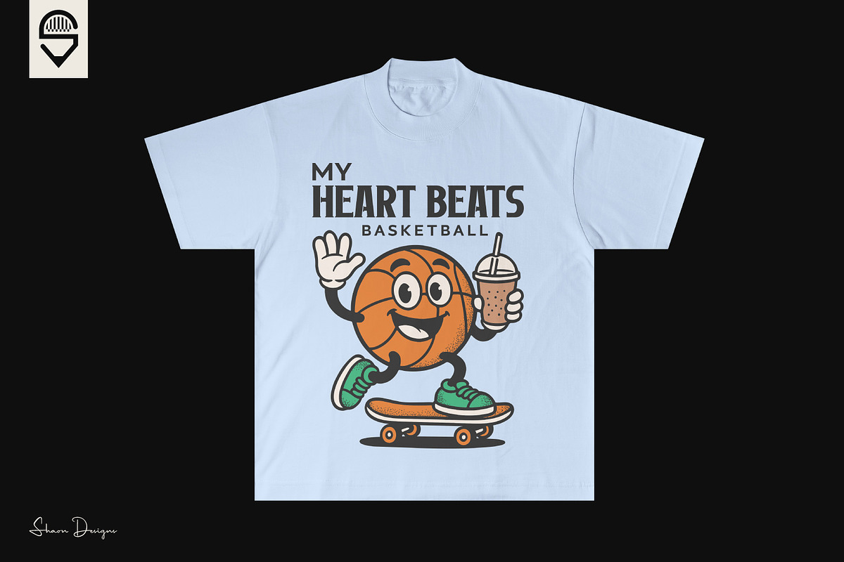 Basketball Lover And Retro Character, a Graphic by shaondesigns (Photo 3 of 9)