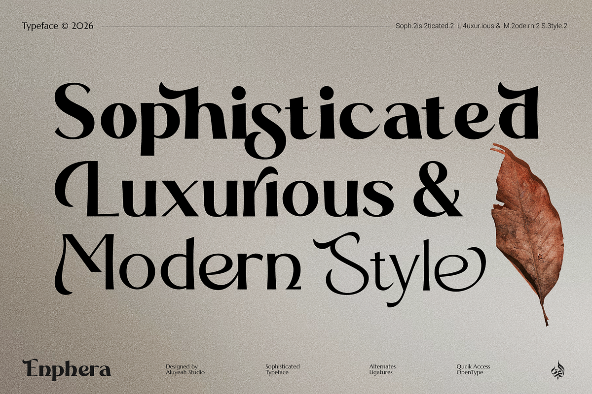 Enphera, a Serif Font by Aluyeah Studio (Photo 2 of 15)
