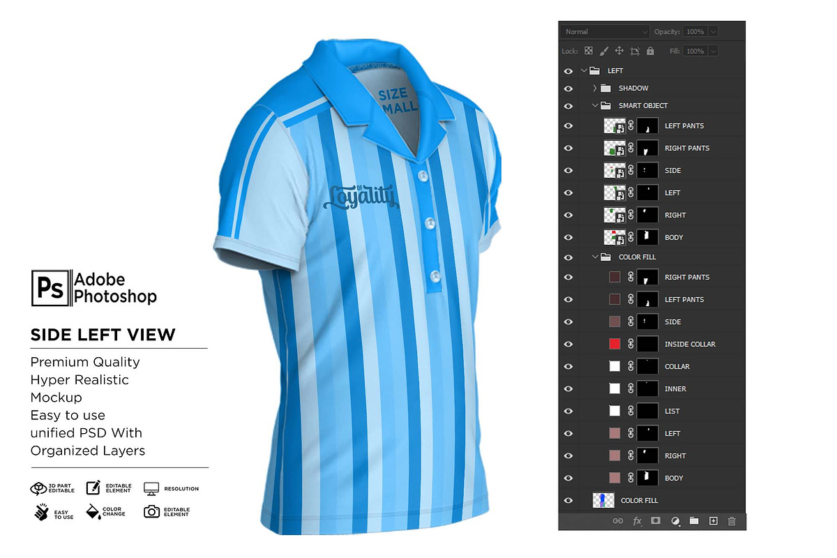 Dress Suit Polo T-Shirt S Mockup, a Shirt Mockup by Nanggroe Scripting (Photo 8 of 8)