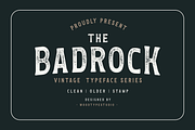Badrock Vintage Typeface, a Sans Serif Font by Moodtype (Thumbnail 1 of 6)