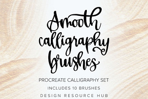 Smooth Calligraphy Procreate Brushes