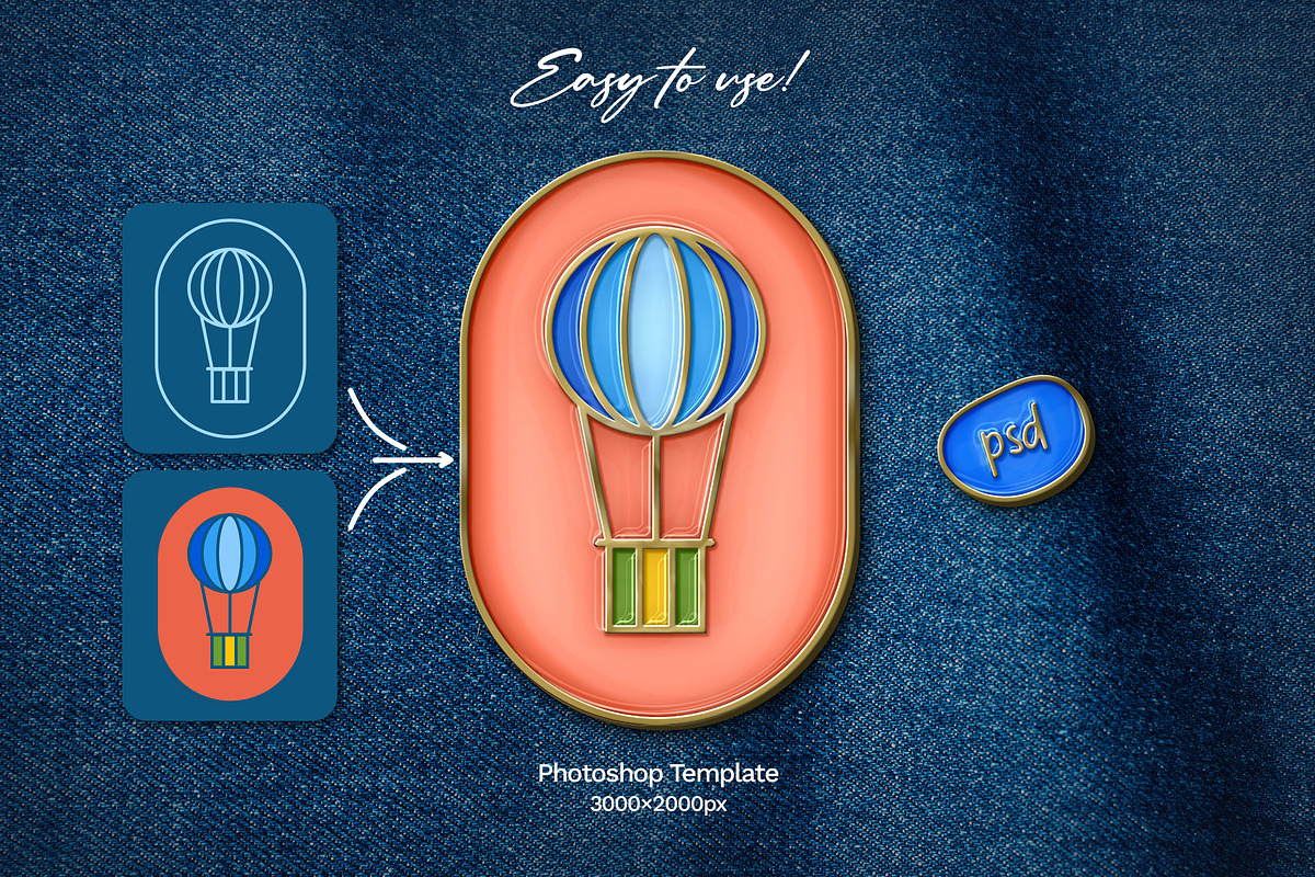 Enamel Pin Template, a Marketing Template by Andrew Skoch Design (Photo 5 of 5)