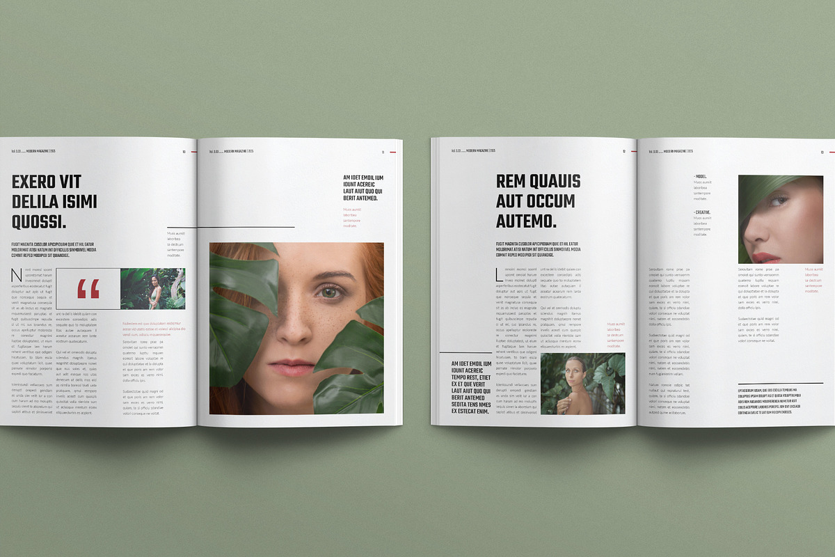 Digital Magazine Layout Template, a Magazine Template by TemplatesForest