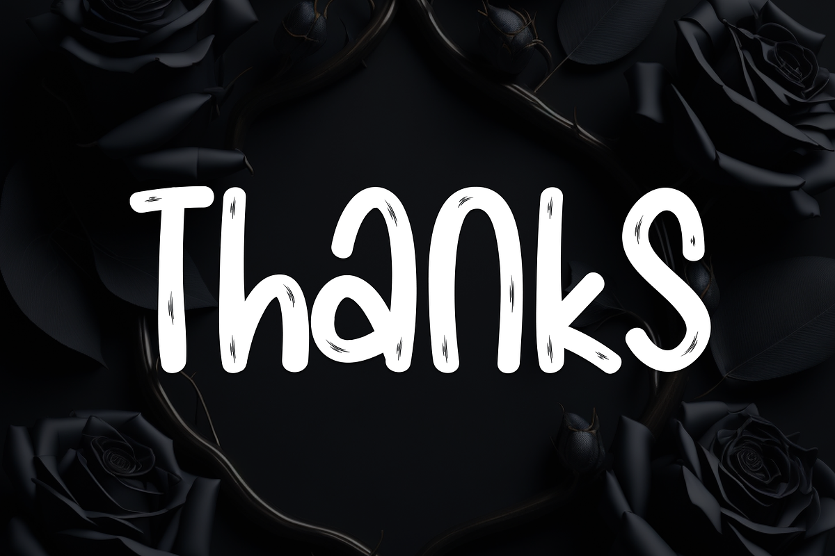Black Roses | Script Font, a Script Font by Scratchones (Photo 8 of 8)