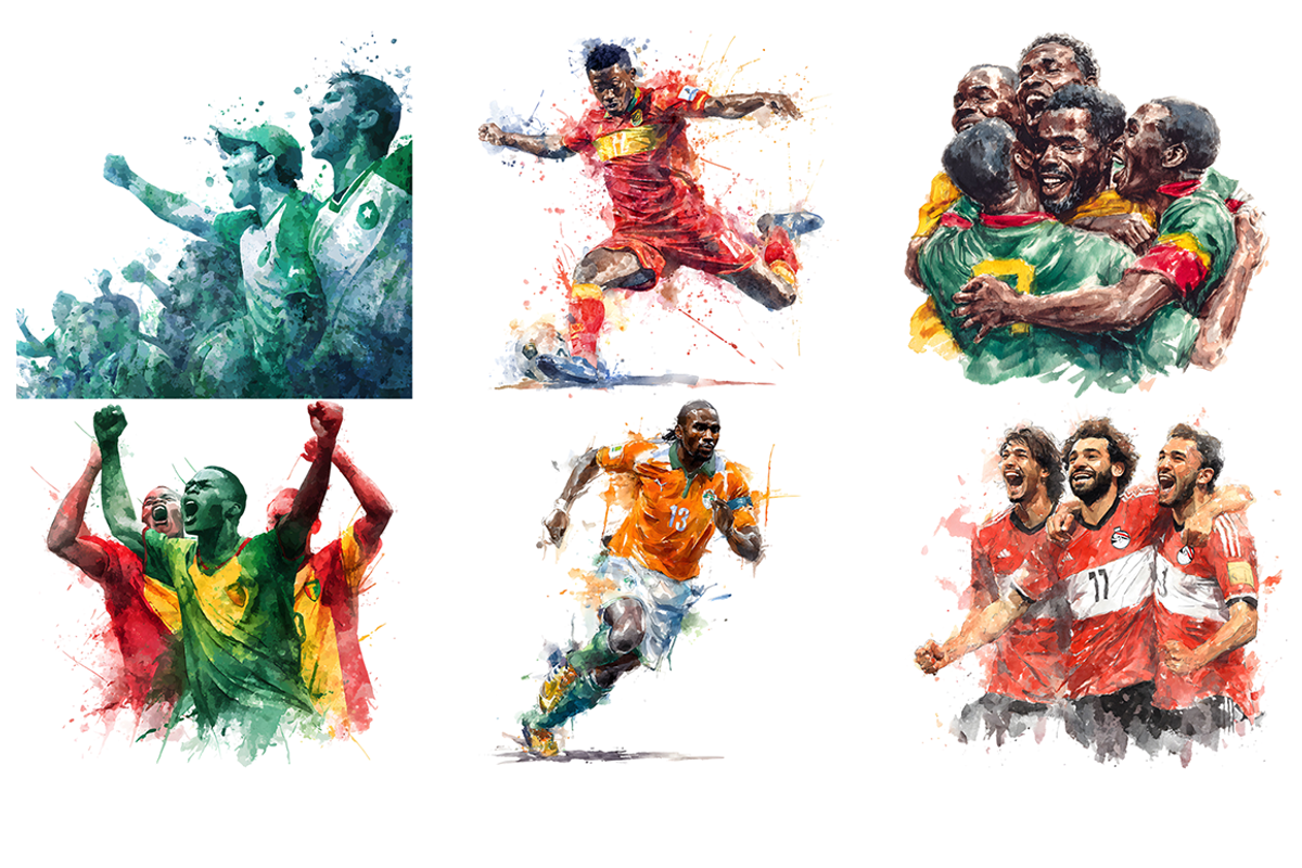 Africa Soccer Clipart, a Decorative Illustration by stickermadness (Photo 4 of 4)