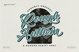 Rough Anthem - Modern Script Font