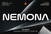 Nemona Font Family, a Sans Serif Font by Asenbayu (Thumbnail 1 of 15)
