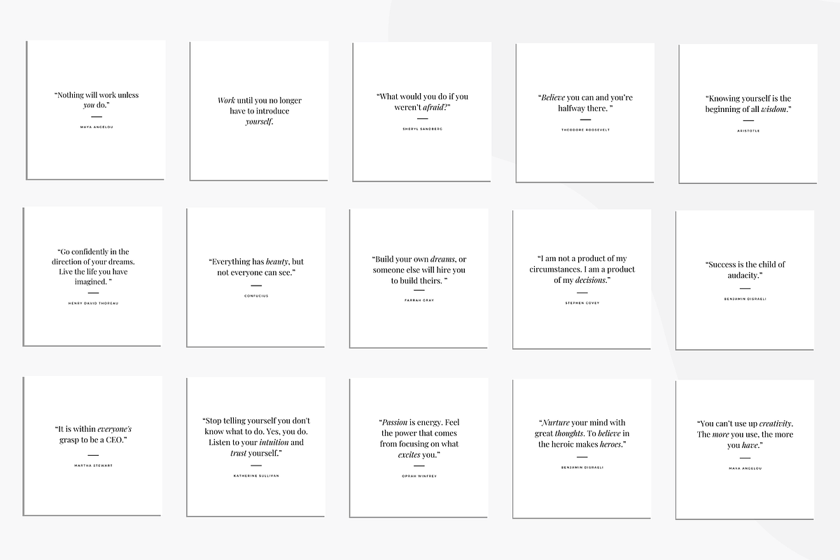 50 Motivational Social Media Quotes, a Social Media Template by Joricreatives (Photo 2 of 4)
