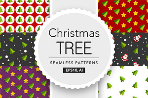 1 Christmas Tree Seamless Patterns