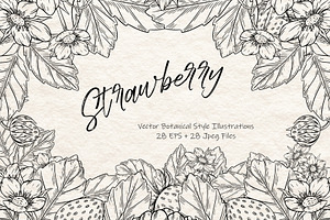Strawberry Vector Ink Illustration, a Food Illustration by Milla_Zelenyuk_art