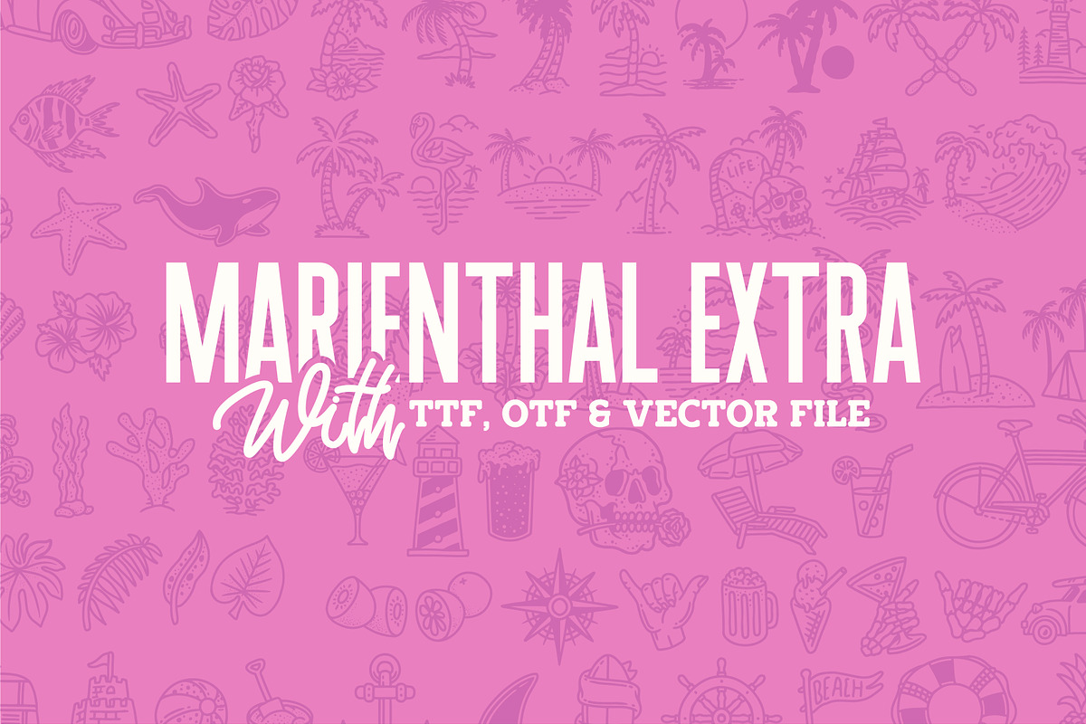 Marienthal Font Bundle + Extras! preview 2