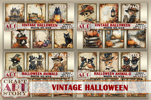 Halloween Animals-2 Picture Collage