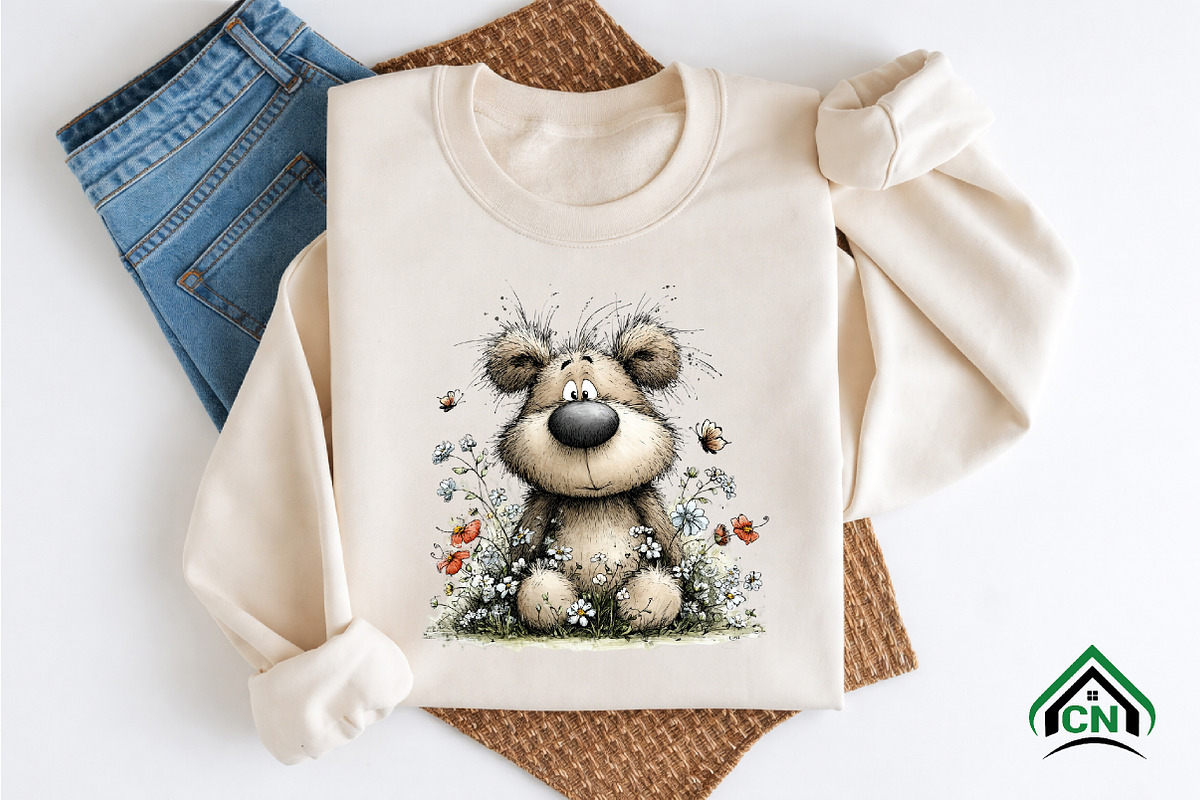 Whimsical Spring Teddy Bear Clipart, an Illustration by Craft Nest (Photo 8 of 12)