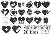 Heart Disease Awareness Vector Set, a Person Illustration by Designer_Momina (Thumbnail 1 of 21)