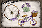 Lavender Ride Bicycle Illustration, a Decorative Illustration by DioFlow (Thumbnail 4 of 5)