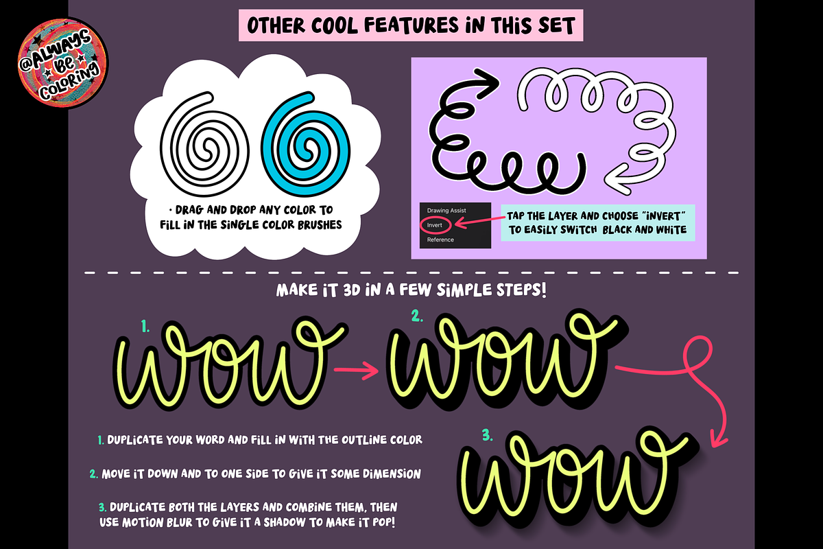 Procreate Magic Outline Brush Set, a Brush Add-On by AlwaysBeColoring (Photo 10 of 13)