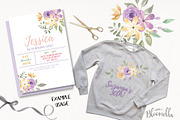 Watercolour Flowers Purple Lemon Kit, an Illustration by Bloomella (Thumbnail 3 of 7)