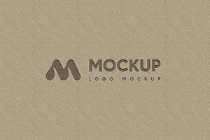 Embossed Leather Logo Mockup, a Product Mockup by graphypix