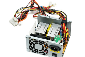 Open computer power supply, a Photo by saiko3p