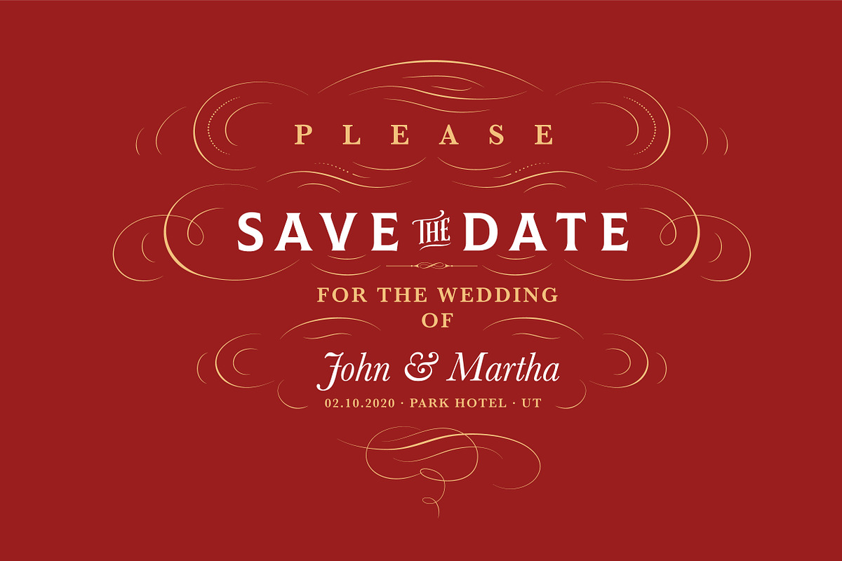 Save the Date Flourished Template, a Branding & Logo Template by vatesdesign
