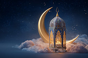 Elegant lantern on crescent moon, a Background Photo by shahsoft (Thumbnail 2 of 2)