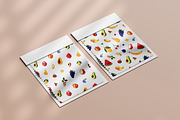Fruits, berries set, patterns, cards, a Food Illustration by PaperTrident (Thumbnail 8 of 13)