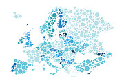 Map of Europe Bubbles design, an Education Illustration by asantosg (Thumbnail 1 of 2)