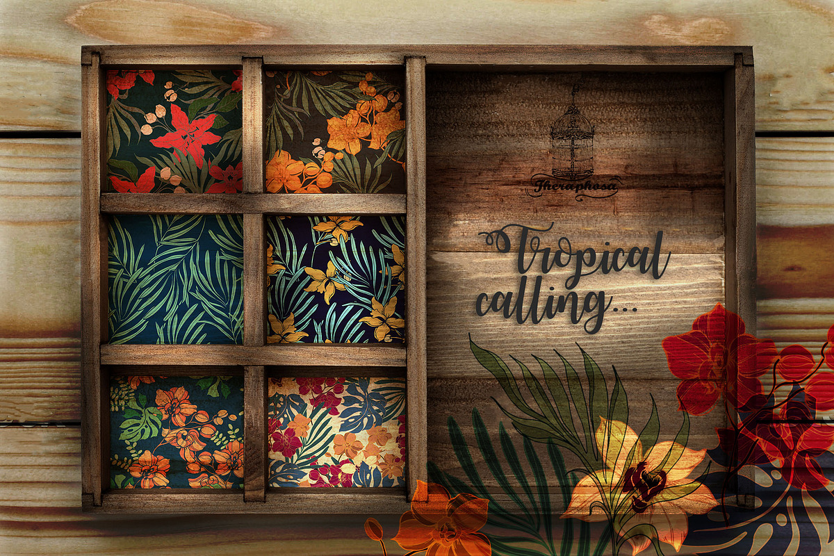12JPG/EPS Tropical Seamless pattern, a Pattern Graphic by Theraphosath (Photo 1 of 9)
