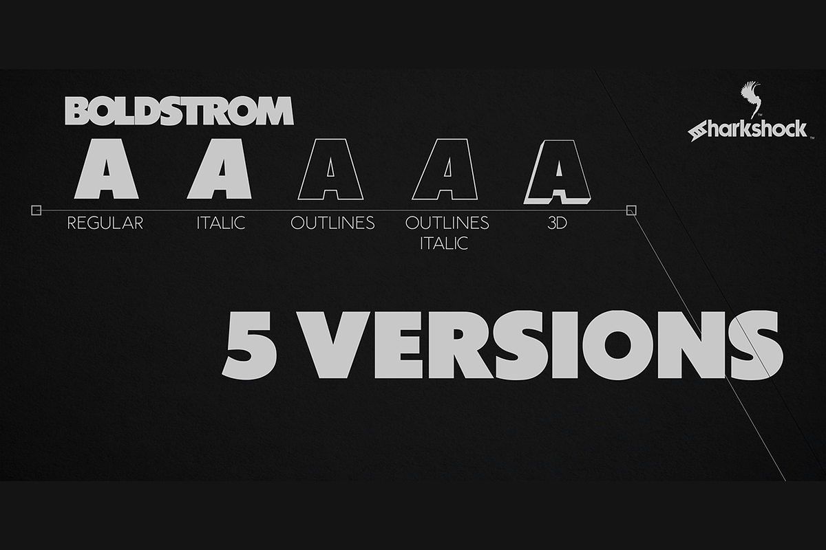 Boldstrom, a Sans Serif Font by Sharkshock (Photo 4 of 4)