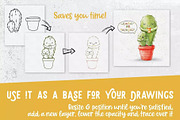Procreate Plants & Pots Stamp Set, a Brush Add-On by GearShift (Thumbnail 4 of 10)