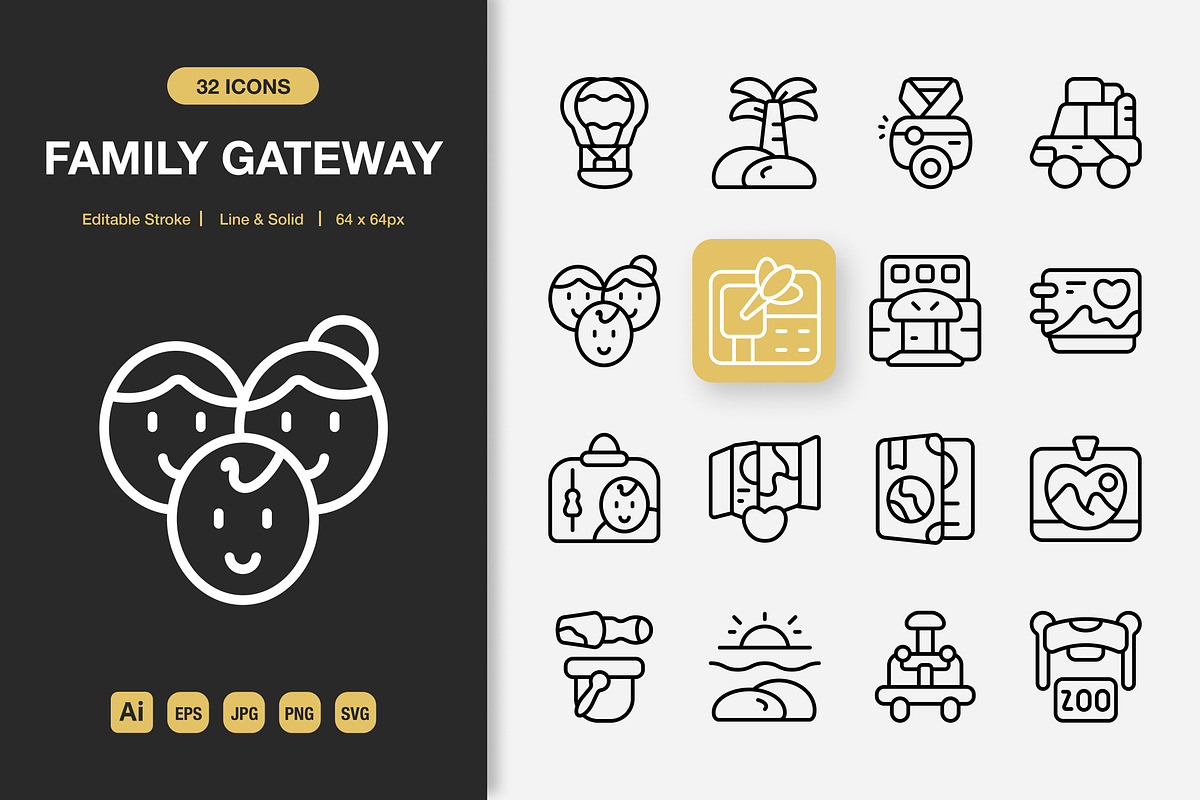 Family Gateway Icons, an Icon by Spacepixel Creative (Photo 1 of 3)
