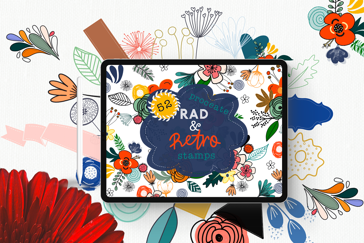 Rad & Retro Floral Stamps