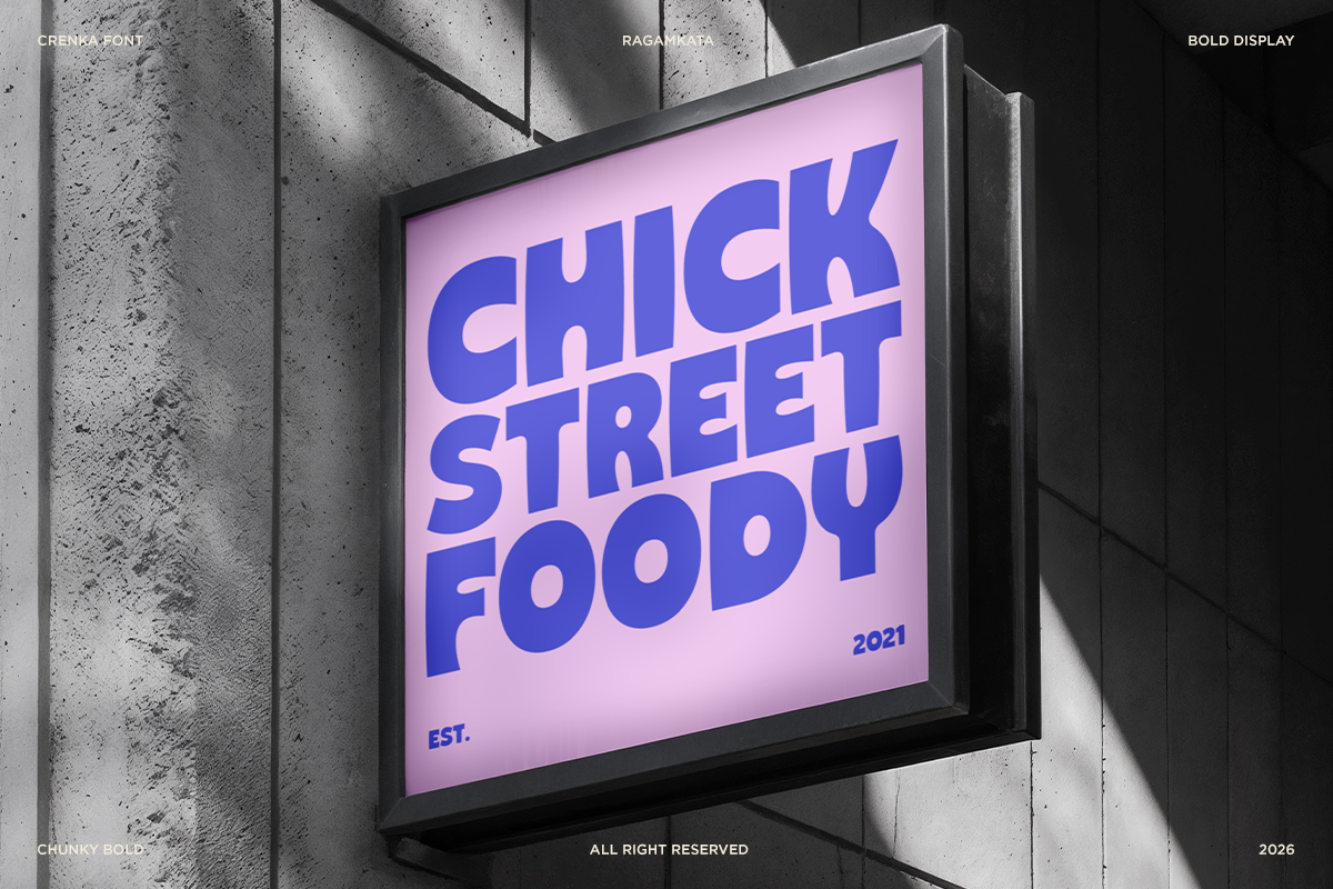 Crenka - Bold Food Branding Font, a Sans Serif Font by RagamKata (Photo 7 of 10)