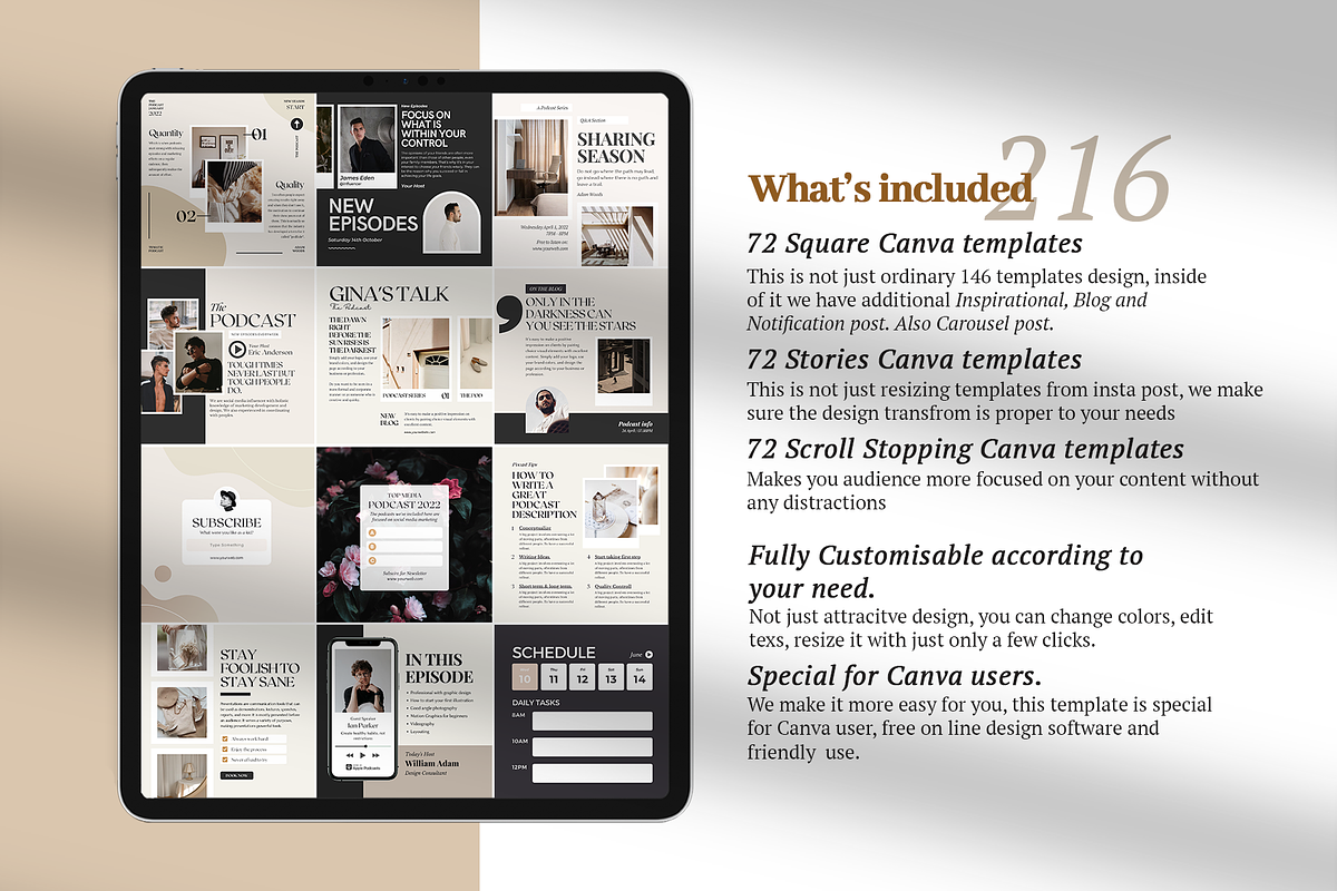 Instagram Podcast Expert CANVA, a Social Media Template by Analogi Studio (Photo 2 of 16)