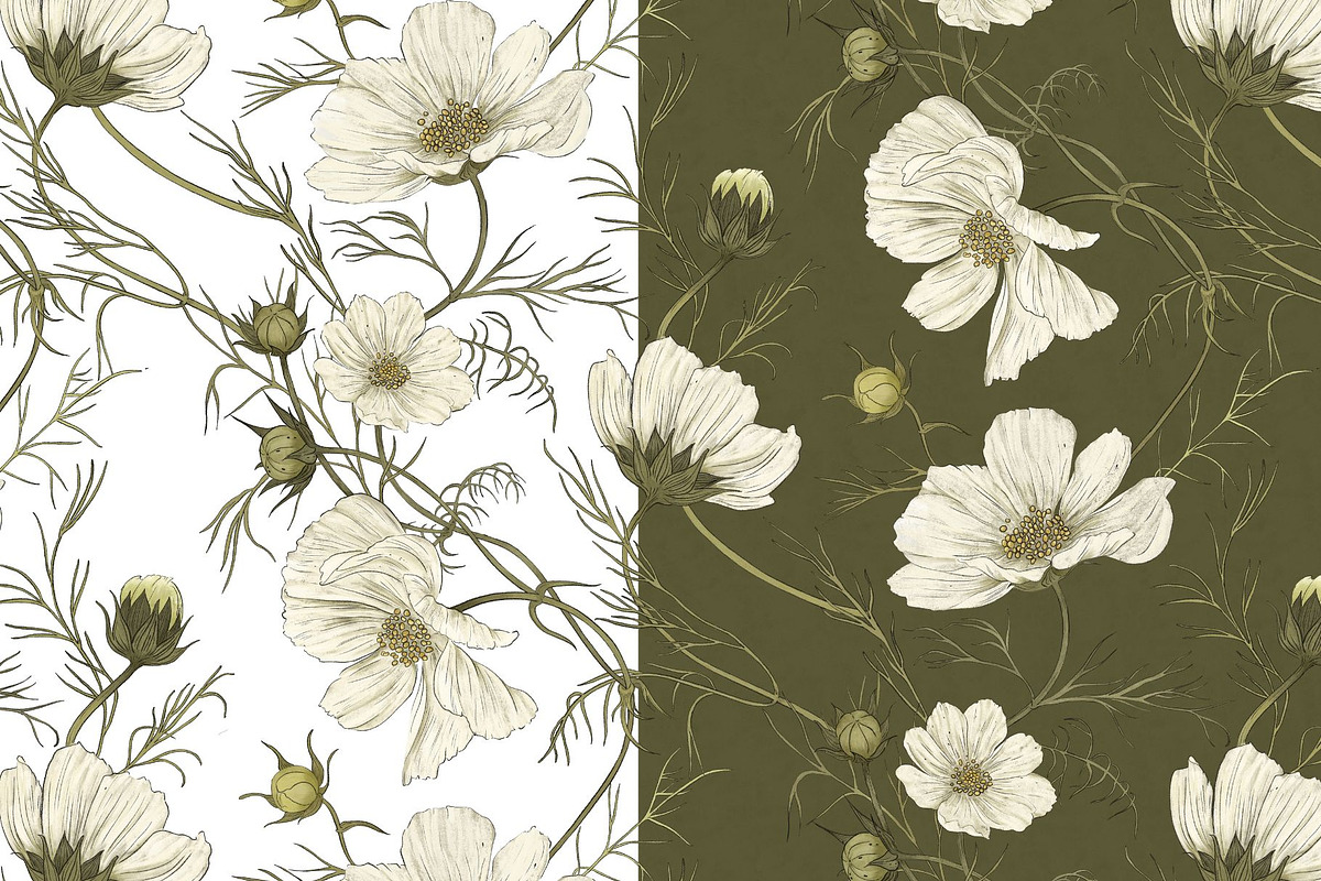 Cosmos Dance Seamless Pattern, a Pattern Graphic by MouseGrey (Photo 9 of 10)