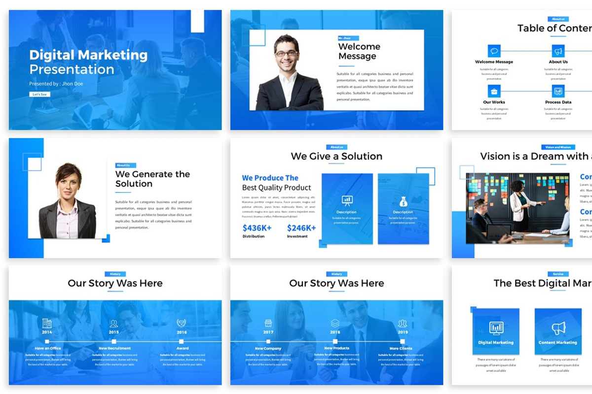 Digital - Powerpoint Template, a Presentation Template by SlideFactory
