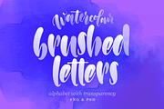 Brushed Letters Watercolor Alphabet, an Object Graphic by The Scratchy Nib (Thumbnail 1 of 5)