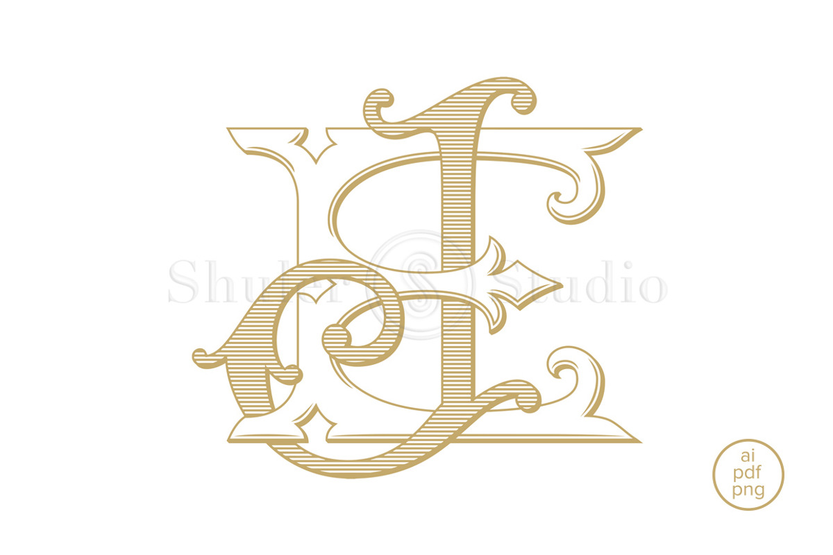 EJ Monogram JE Monogram, a Branding & Logo Template by Shuler Studio (Photo 2 of 6)