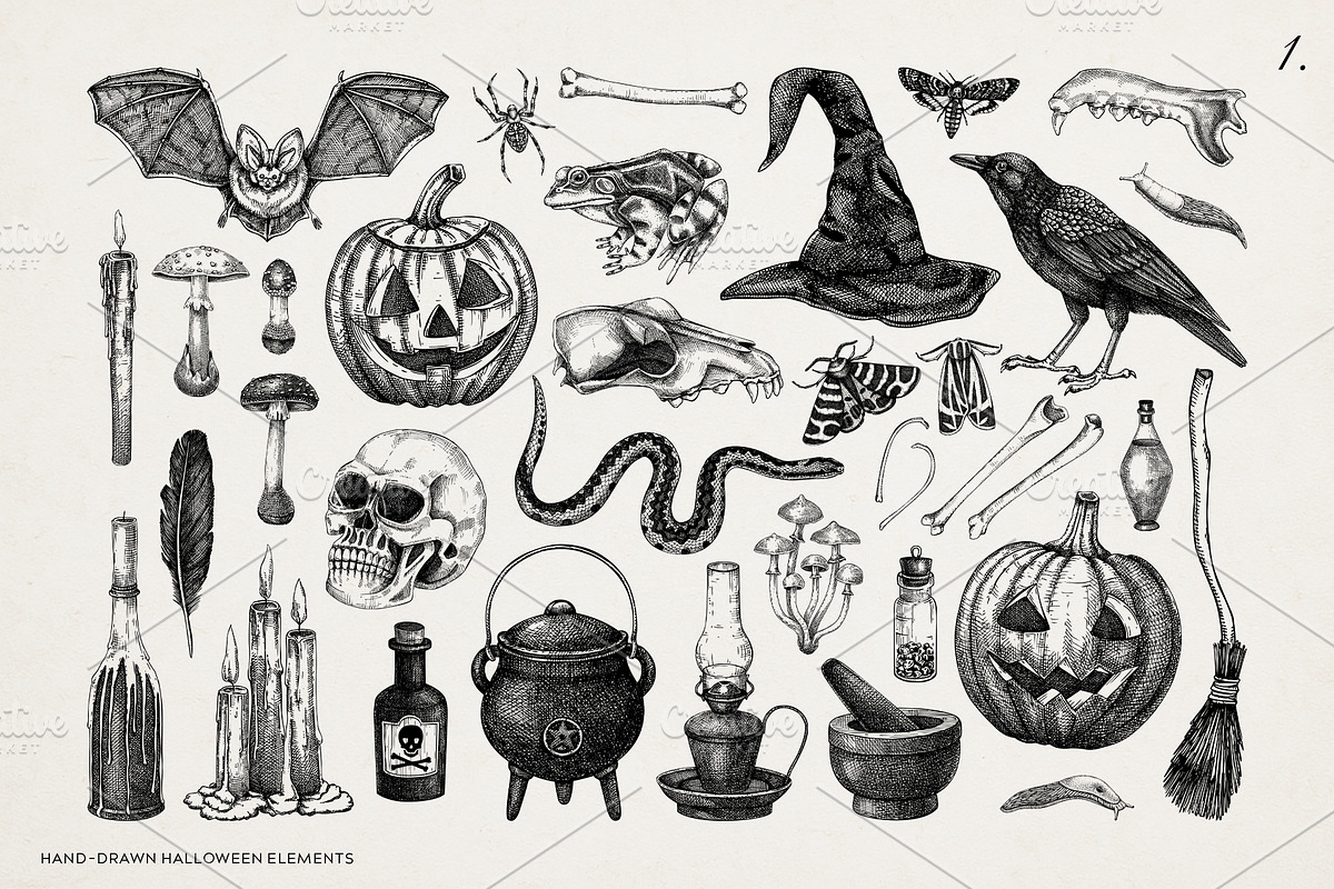 Halloween & Witchcraft Vector Bundle, a Seasonal Illustration by Yevheniia (Photo 2 of 15)