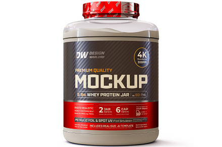 5 lbs Whey Protein Jar Mockup B3-Pro