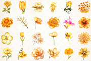 Gold Glowing Flowers Clipart Flower, an Illustration by DreamCafeArt (Thumbnail 3 of 5)